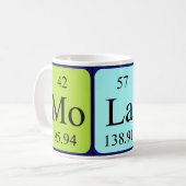 Molara periodic table name mug (Front Left)
