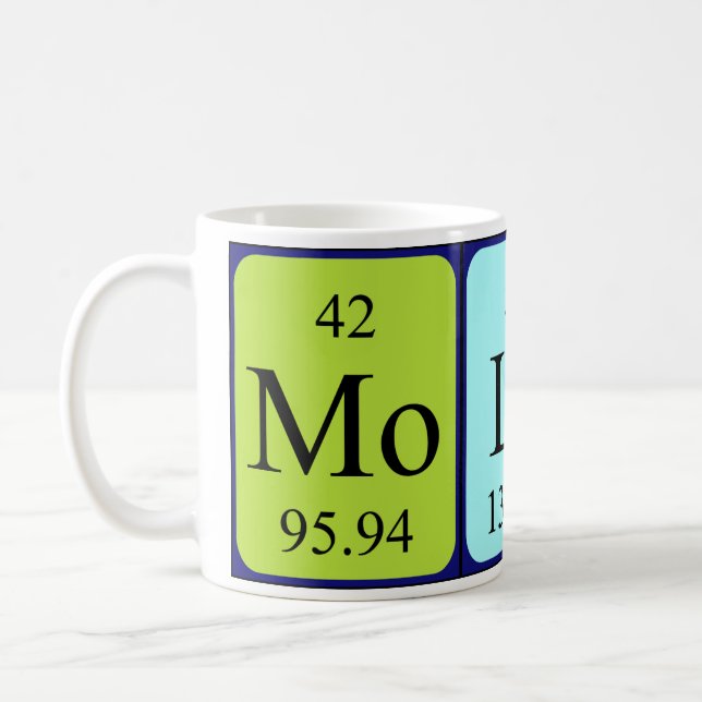 Molara periodic table name mug (Left)