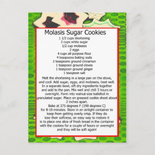 molasis sugar cookies postcard
