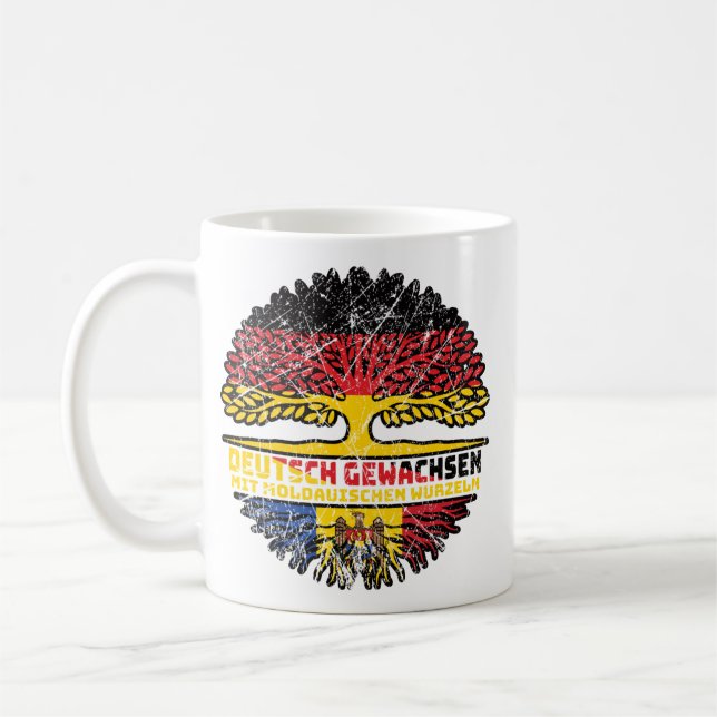 Moldauisch Deutsch Deutschland Baum Wurzel Coffee Mug (Left)