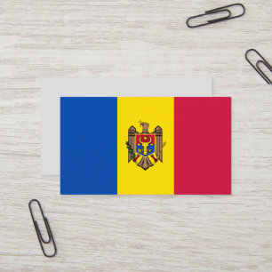 Moldavia flag business card