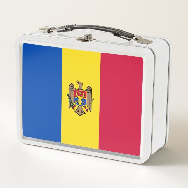 Moldavia flag metal lunch box (Front)