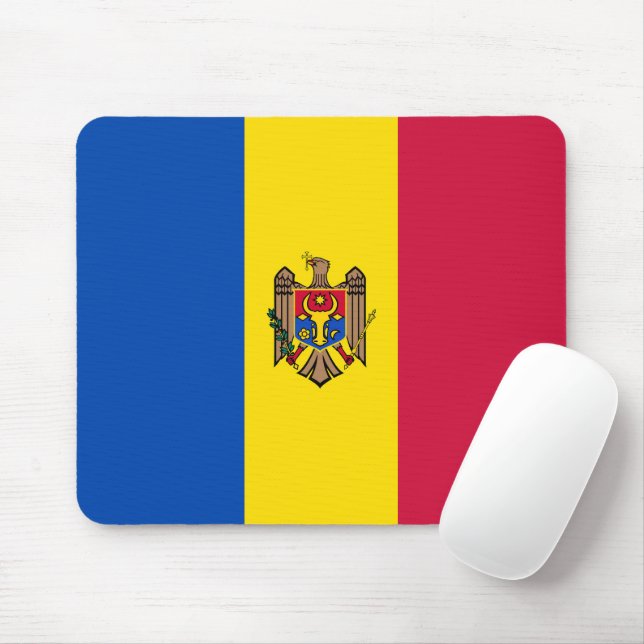 Moldavia flag mouse mat (With Mouse)