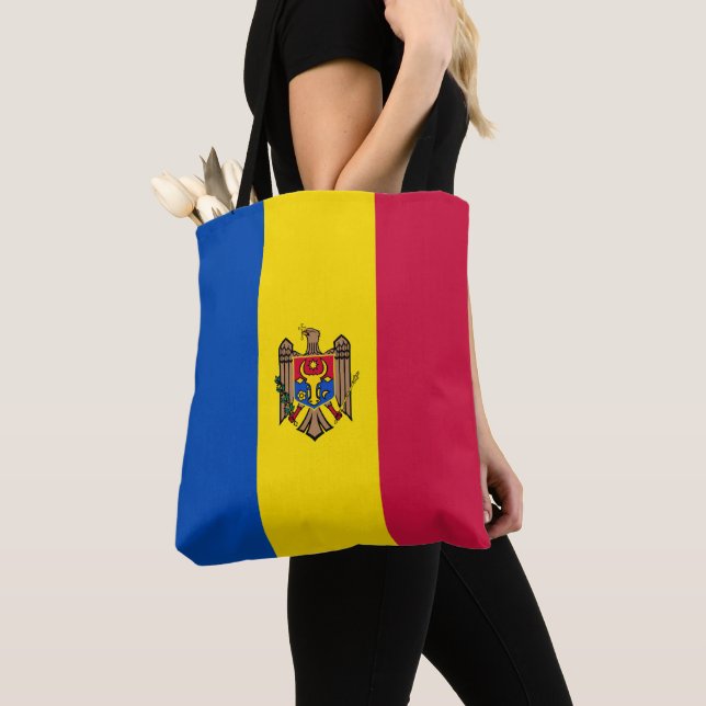Moldavia flag tote bag (Close Up)