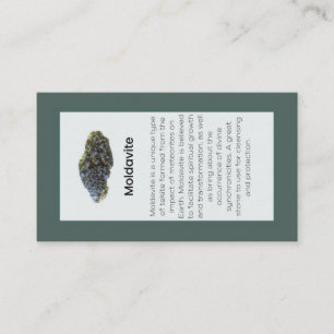 Moldavite Crystal Meaning Jewellery Display  Business Card