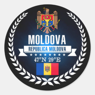 Moldova Classic Round Sticker