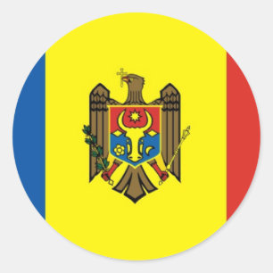 Moldova Classic Round Sticker