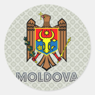 Moldova Coat of Arms Classic Round Sticker