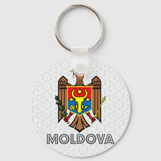 Moldova Coat of Arms Key Ring (Front)