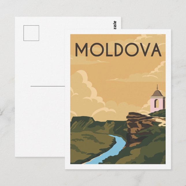 Moldova Famous Travel Place Illustration Postcard (Front/Back)