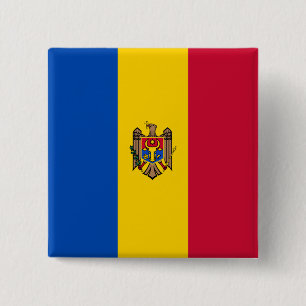 Moldova Flag 15 Cm Square Badge