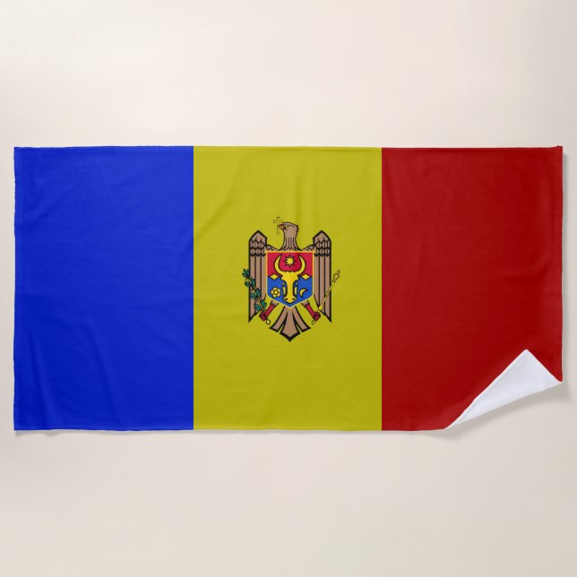 Moldova flag beach towel (Front)