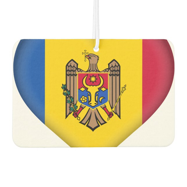 Moldova Flag Car Air Freshener (Front)