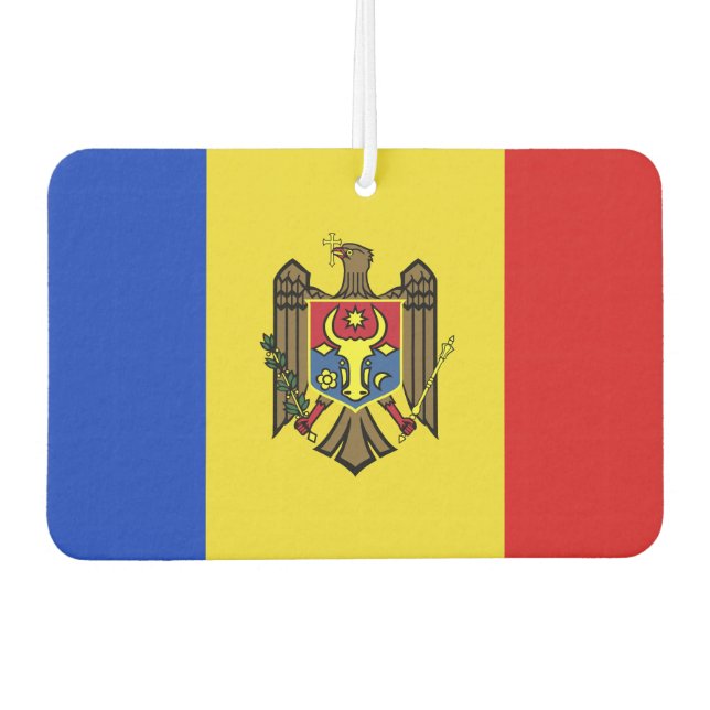 Moldova Flag Car Air Freshener (Front)