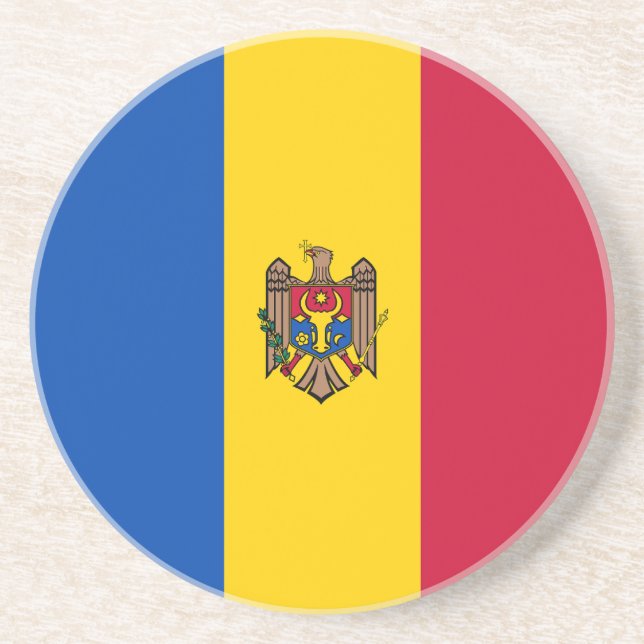 Moldova Flag Coaster (Front)