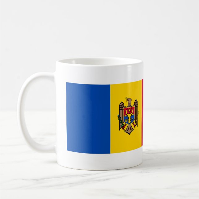 Moldova Flag Coffee Mug (Left)