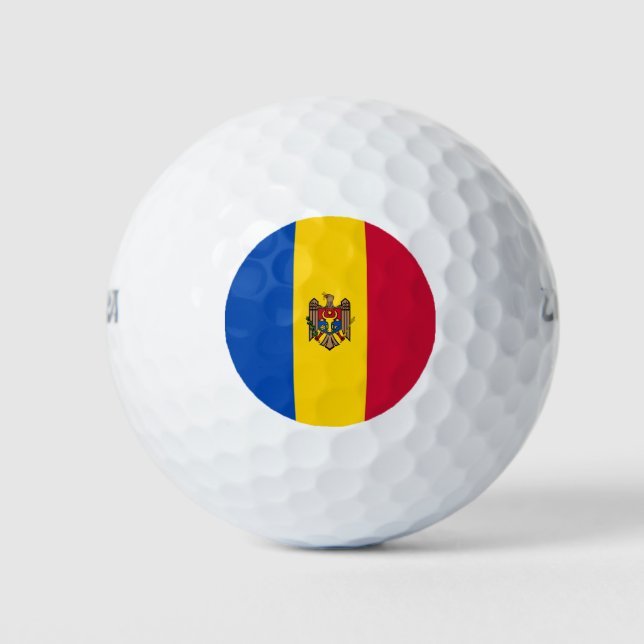 Moldova Flag Golf Balls (Front)