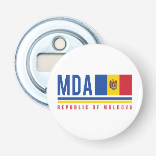 Moldova Flag & ISO Code Design Bottle Opener
