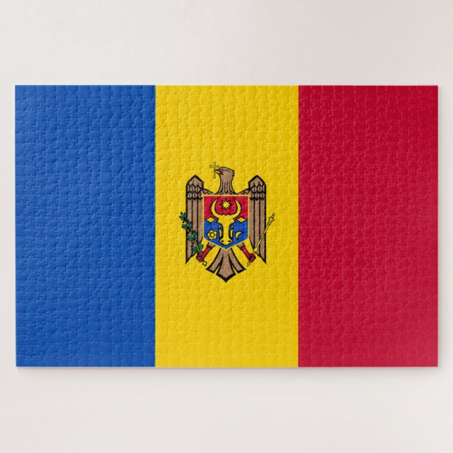 Moldova Flag Jigsaw Puzzle (Horizontal)