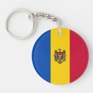 Moldova Flag Key Ring