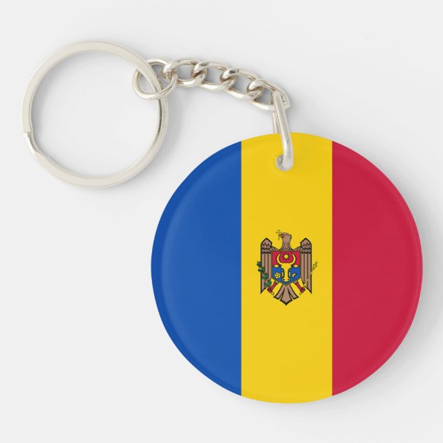 Moldova Flag Key Ring (Front)