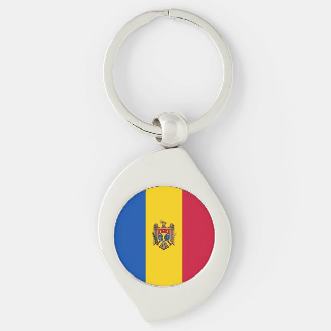Moldova Flag Key Ring (Front)
