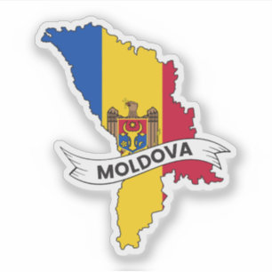 Moldova Flag Map