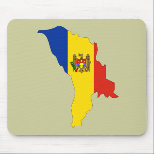 Moldova flag map mouse mat