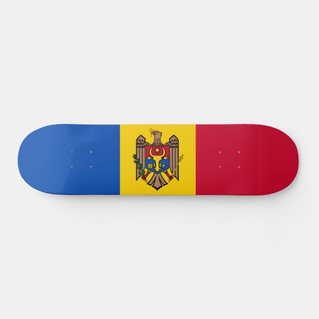 Moldova Flag Skateboard (Horz)