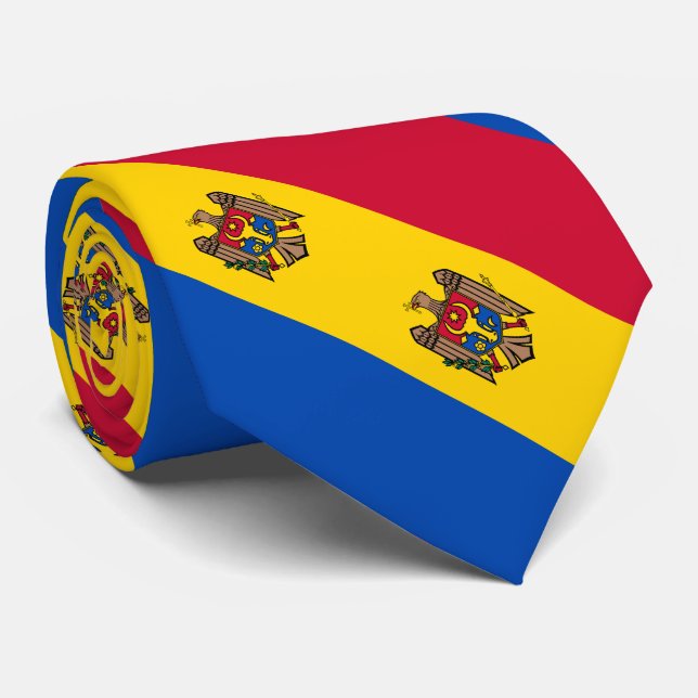 Moldova Flag Tie (Rolled)