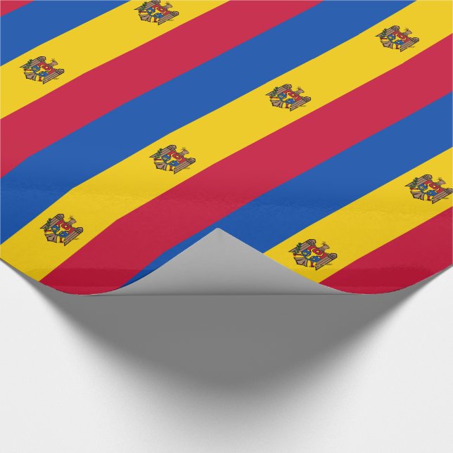 Moldova Flag Wrapping Paper (Corner)