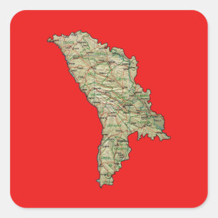 Moldova Map Sticker