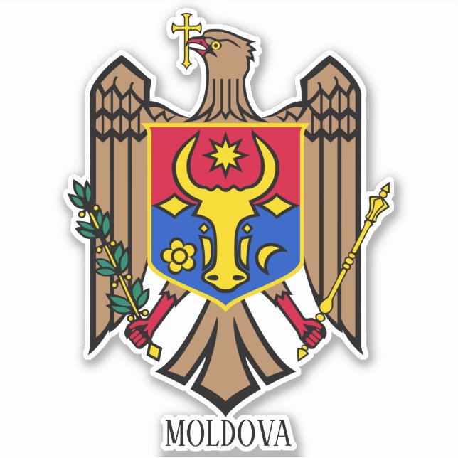 Moldova National Coat Of Arms Patriotic (Front)