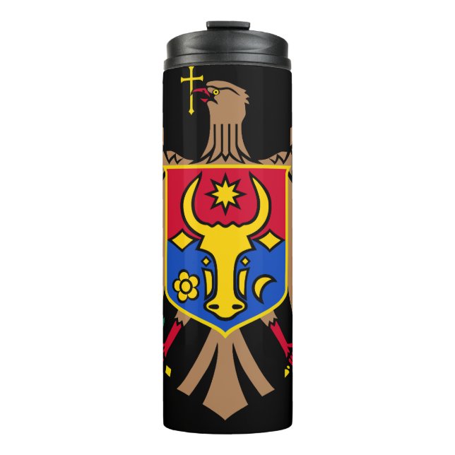 MOLDOVA Special Gift Black Tourist Classic  Thermal Tumbler (Front)