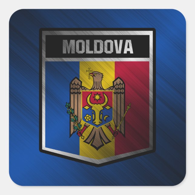 Moldova Square Sticker (Front)