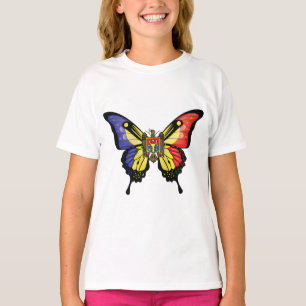 Moldova Swallowtail Butterfly Flag T-Shirt