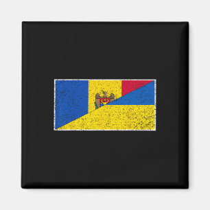 Moldova Ukraine Flag Moldovan Ukrainian Pride Nati Magnet