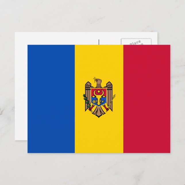 Moldovan Flag, Flag of Moldova Postcard (Front/Back)