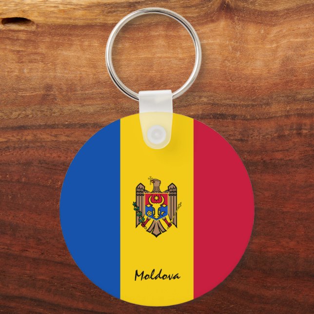 Moldovan Flag & Moldova holiday, patriots / sports Key Ring (Front)