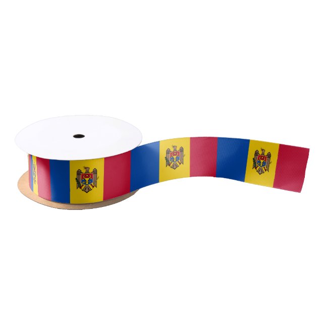Moldovan flag ribbon satin ribbon (Spool)