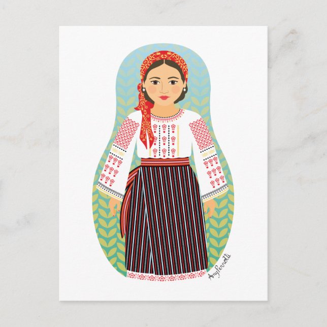 Moldovan Matryoshka Postcard (Front)
