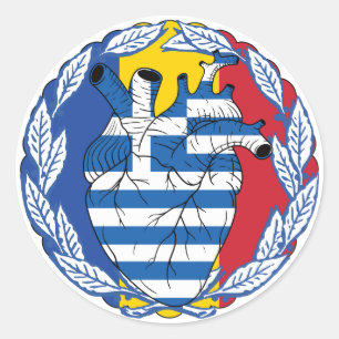 Moldovan Moldova Greek Independence Greek Greece Classic Round Sticker