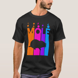 Mole Animal Rainbow Bubble With Silhouette T-Shirt