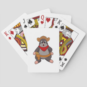 Mole as Cowboy Playing Cards