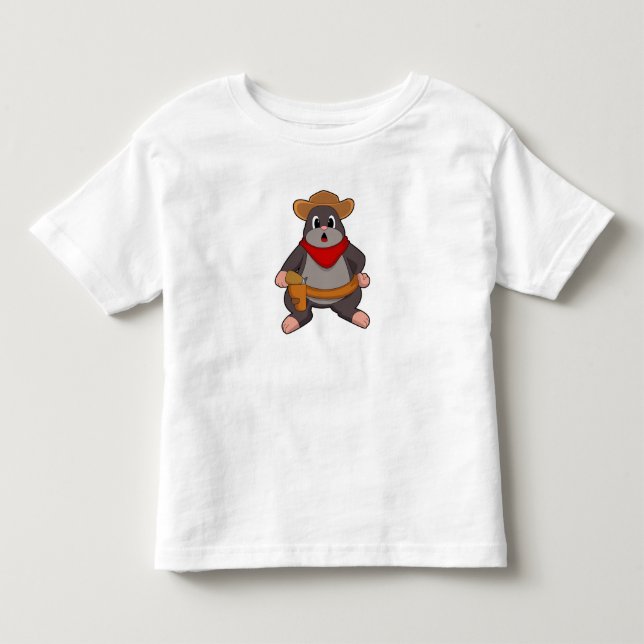 Mole as Cowboy Toddler T-Shirt (Front)