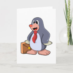 Mole as Entrepreneur with Bag Card