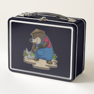 Mole as Farmer Metal Lunch Box