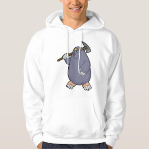 Mole as Farmer with Pickaxe & Spotlight Hoodie