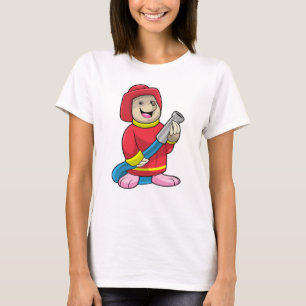 Mole as Firefighter with Hose T-Shirt