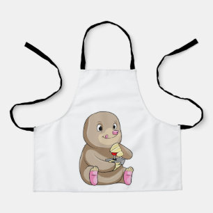 Mole as Gamer with Joystick Apron